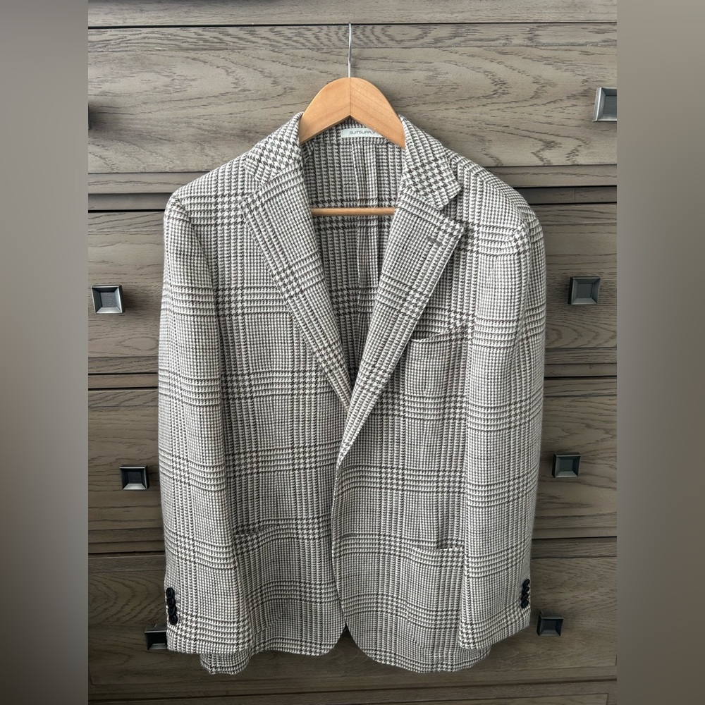 Suitsupply Mid-Brown Check Havana Blazer, US Men’s Size 40R
